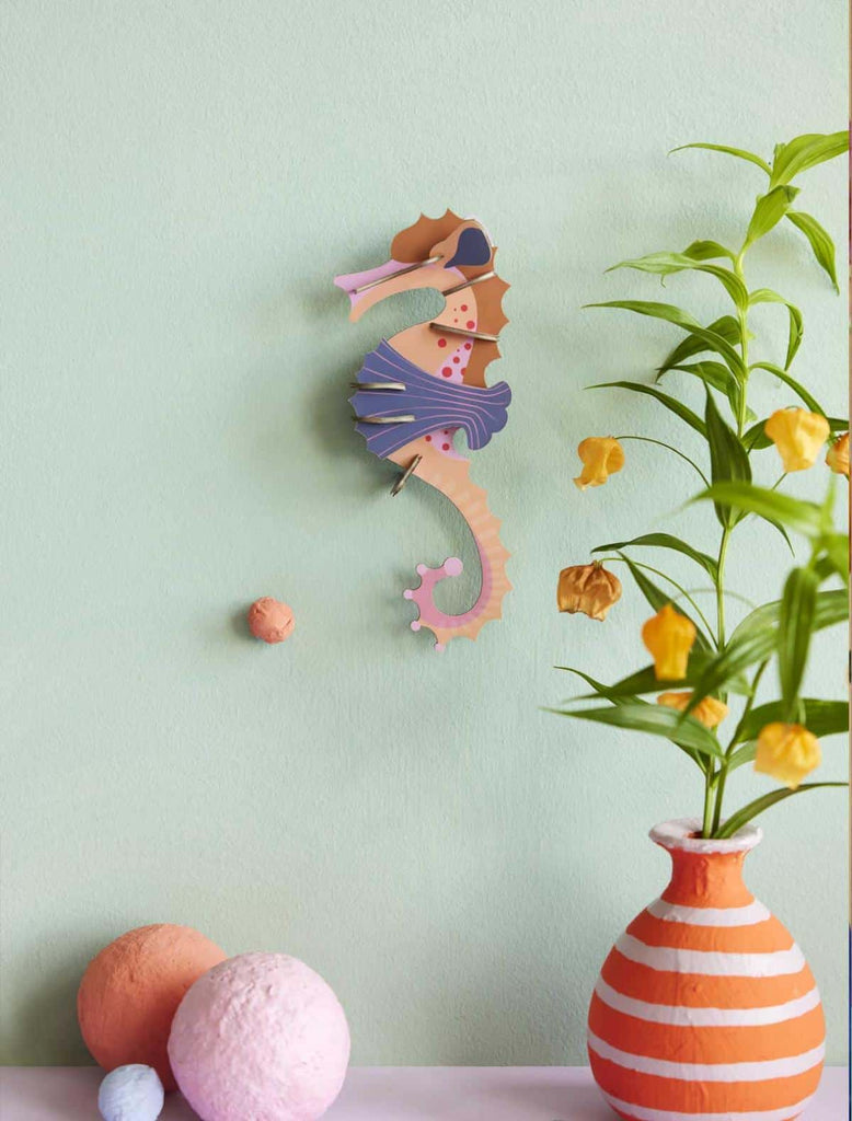 Studio ROOF Wall Art Sea Creatures Pink Seahorse