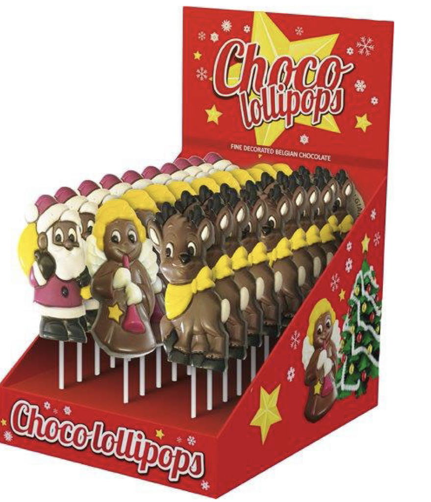 chocolate christmas lollipop