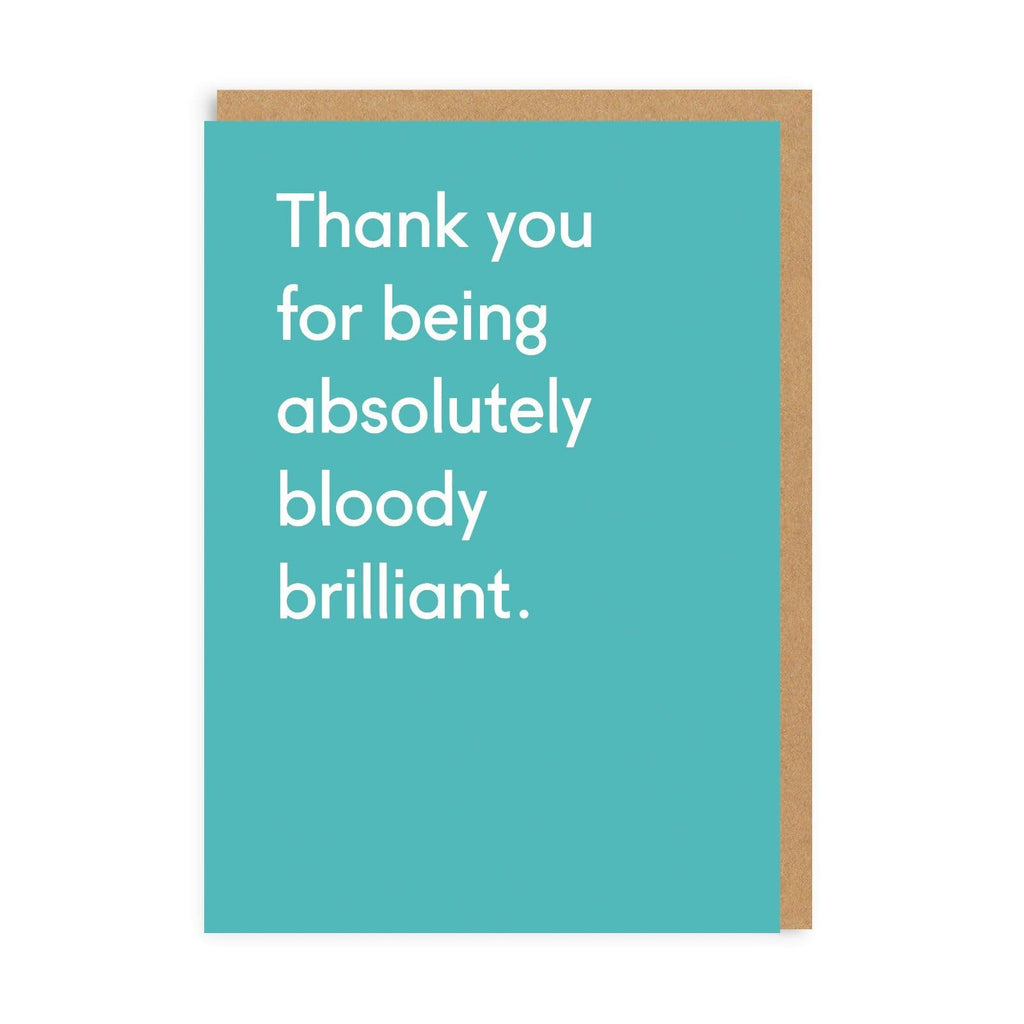 thank you for bloody brilliant card