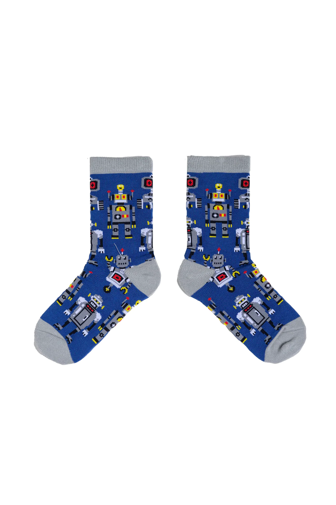 robots kids socks