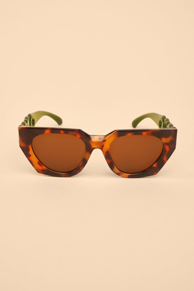 Powder UK Zelia Luxe Sunglasses Tortoiseshell/ Olive