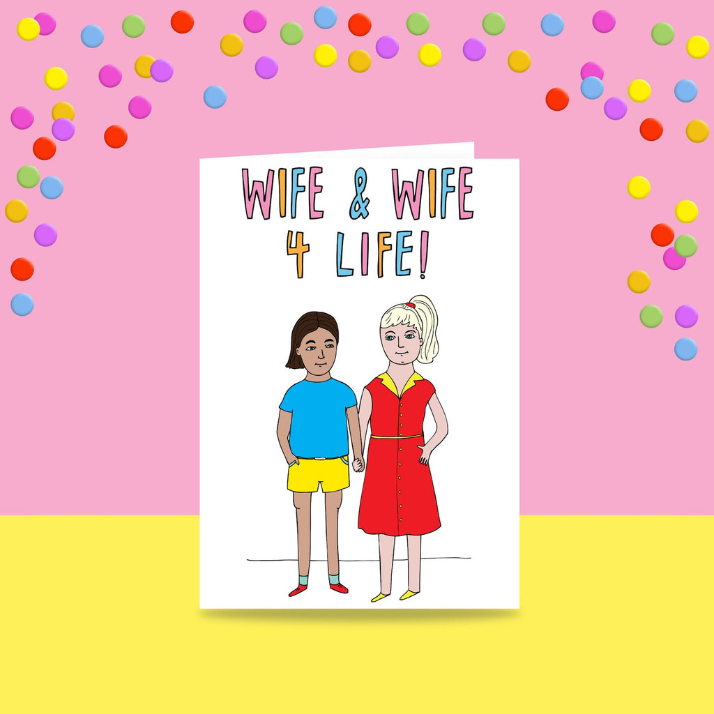 wife & wife 4 life valentines card