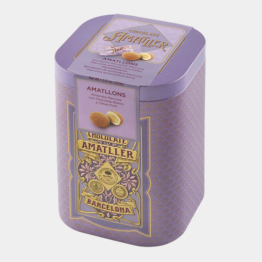 Amatller Purple Gift Tin With Amatllons