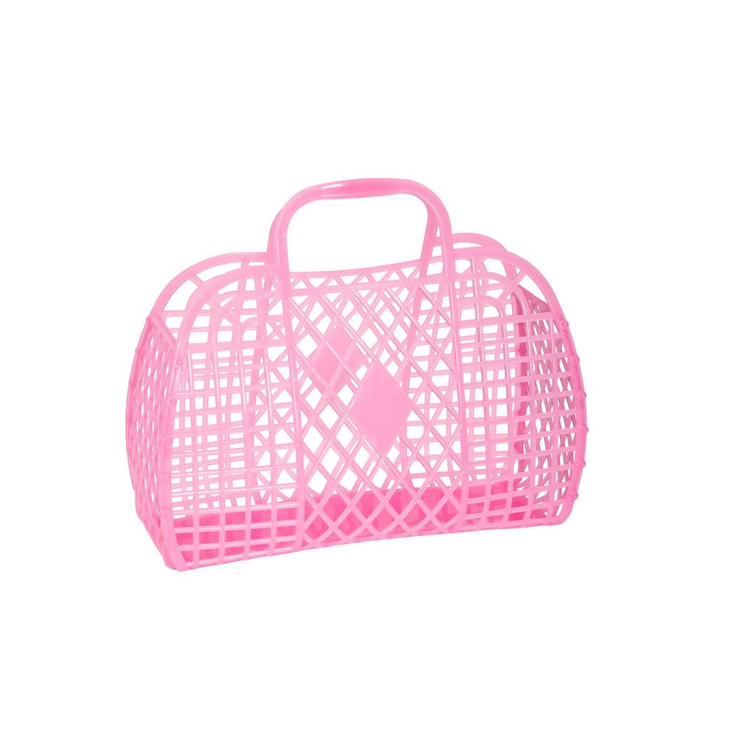 Sun Jellies Small Retro Basket Neon Pink
