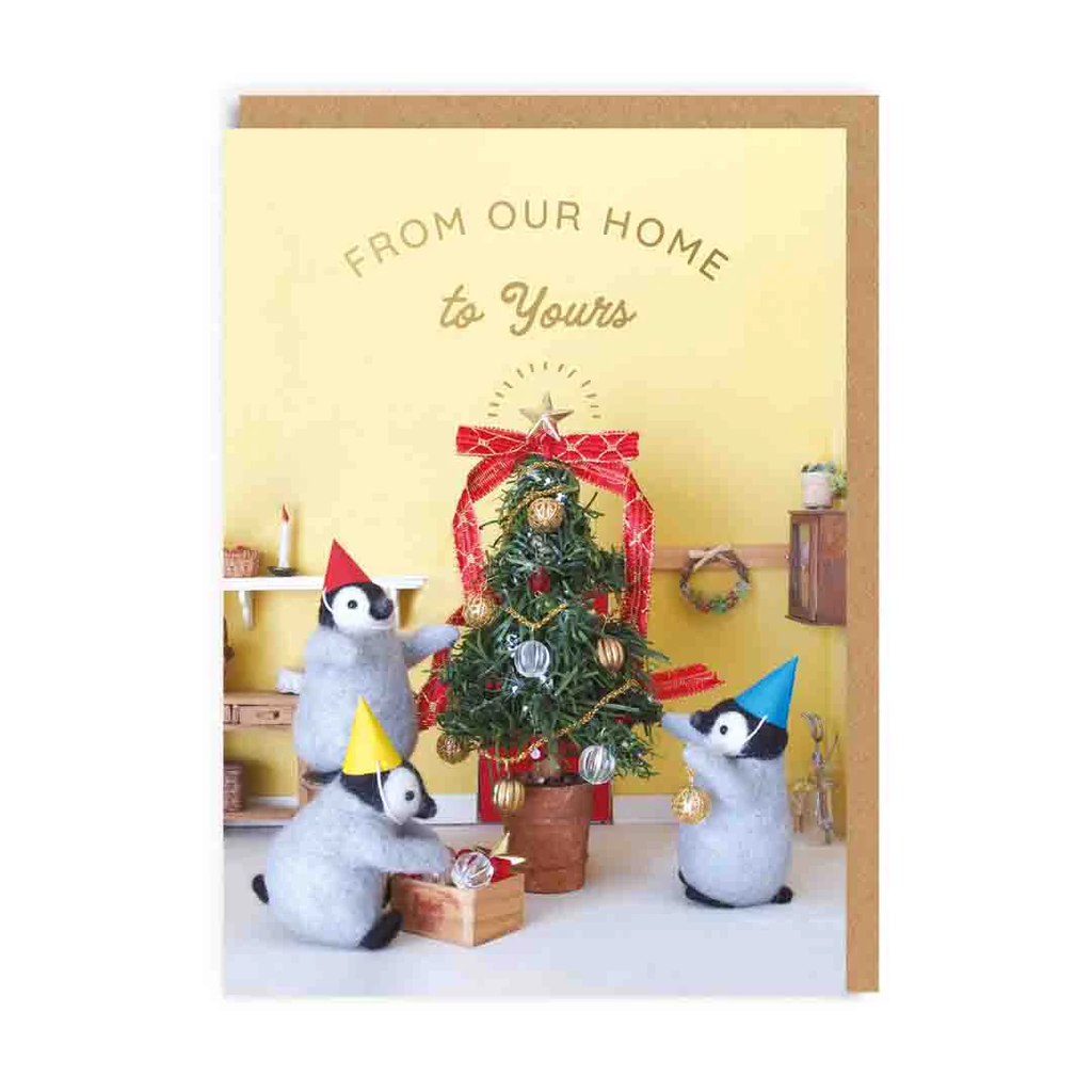 christmas card penguins