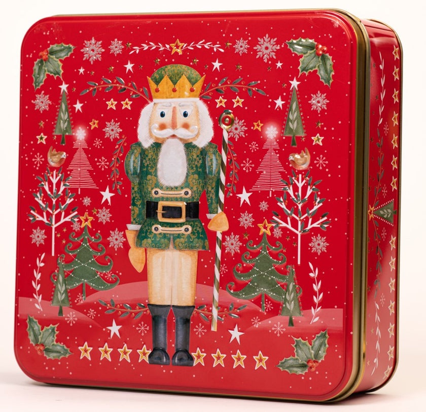 nutcracker christmas tin biscuits