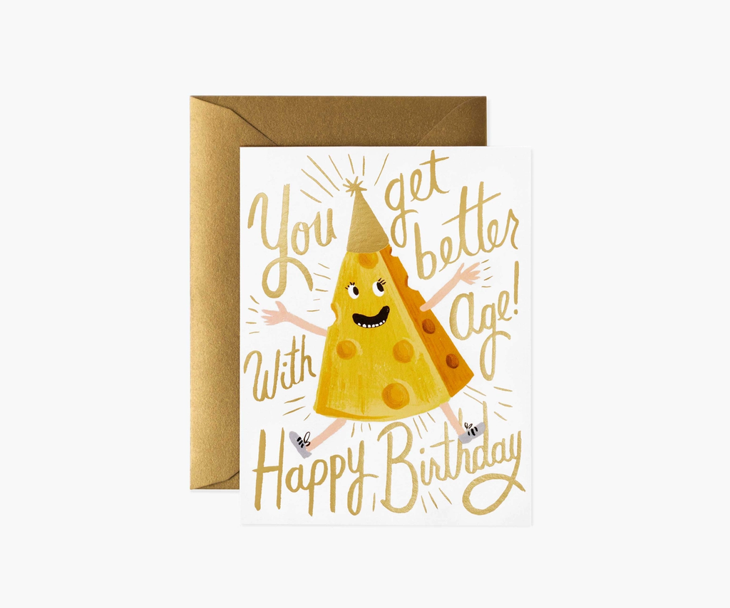 rifle paper co better with age birthday card