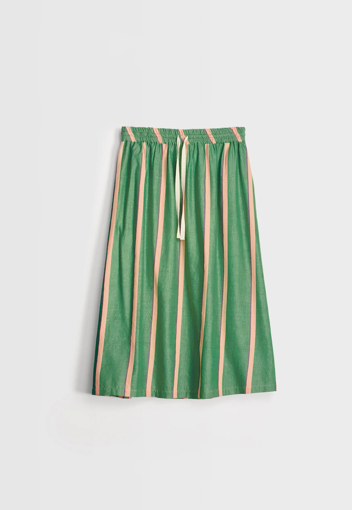 nancybird bindi skirt green stripe wide
