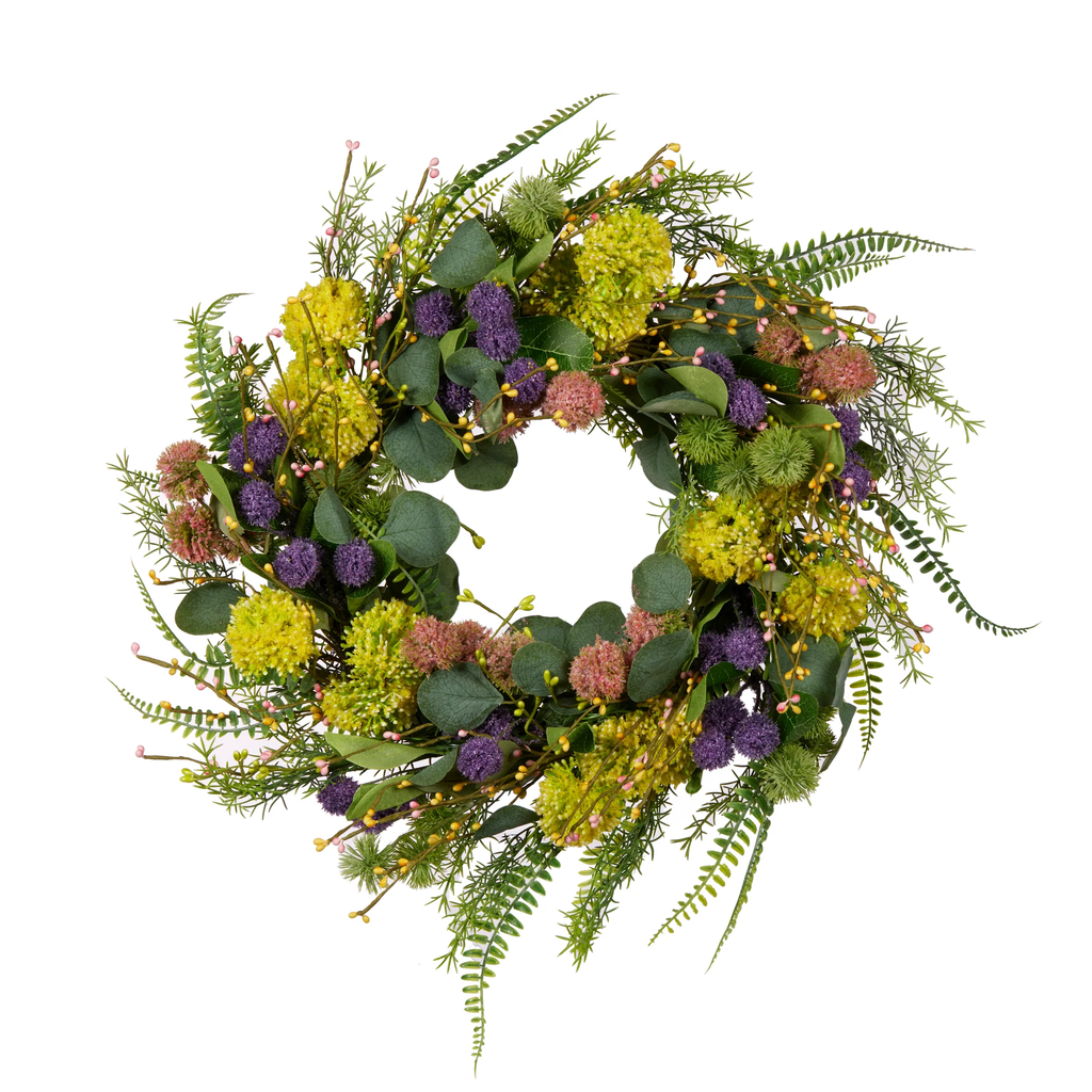 easter wreath 56cm holly & ivy