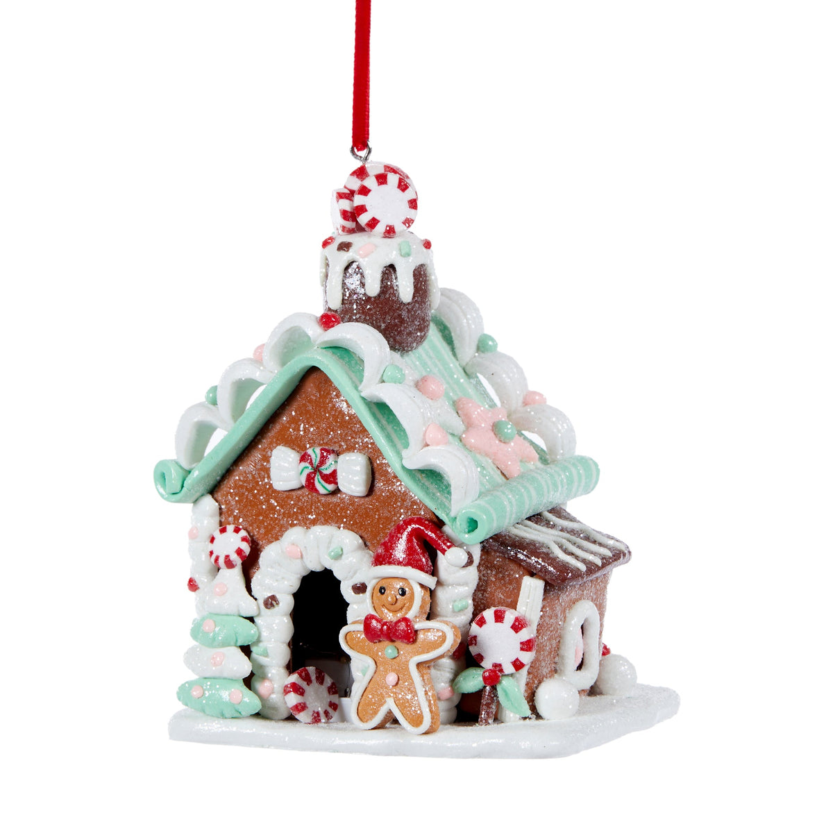 Holly And Ivy - Hanging Mint LED Gingerbread House – Gioco Giro