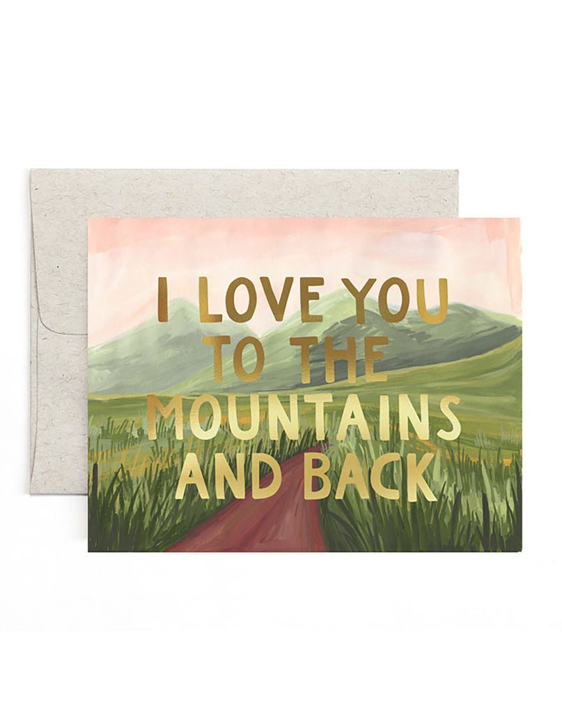 mountains and back card